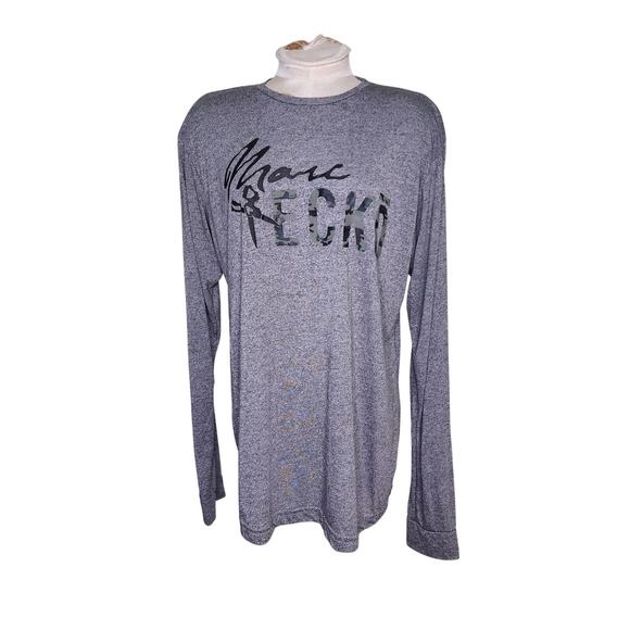MARC ECKO Cut & Sew Men’s Size Large Gray Long‎ Sleeve Logo T-Shirt NWT - Picture 1 of 5